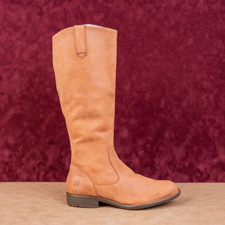 Born Women Shaunie Brown Leather Wide Calf Comfortable Farm Riding Knee Boots 8