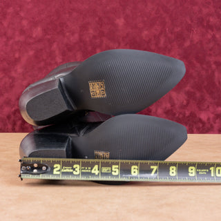 Journee Collection Women Pryse Black Leather Wide Calf Cowboy Western Boots sz 6