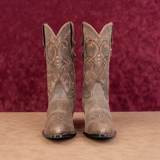 Crush by Durango Women Concho Brown Leather Studded Mid Calf Party Boots sz 7.5
