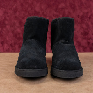 UGG Women Cory Black Suede Slim Shearing lined Ankle Boots sz 12US EUR43