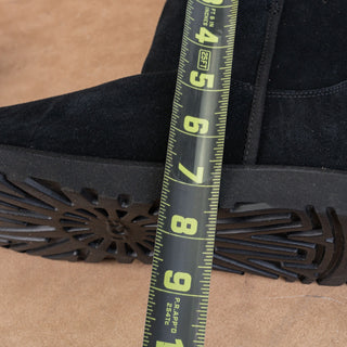 UGG Women Cory Black Suede Slim Shearing lined Ankle Boots sz 12US EUR43
