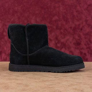 UGG Women Cory Black Suede Slim Shearing lined Ankle Boots sz 12US EUR43