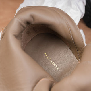 AllSaints Donita Women Tan Suede Zip Lace Buckle Combat boots sz 10.5US EUR41