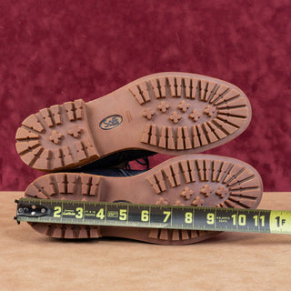 Sofft Women Lilia Distress Blue Leather Lace-up Zip Lug Ankle Boots sz 10