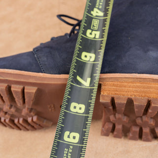 Sofft Women Lilia Distress Blue Leather Lace-up Zip Lug Ankle Boots sz 10