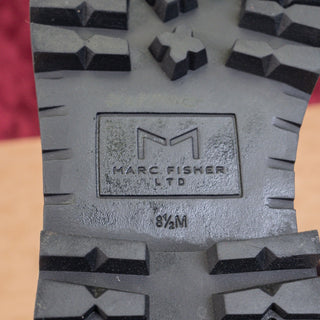 Marc Fisher Women Pirro Chelsea Platform Black Leather Ankle Boots size 8.5