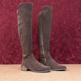 Blondo Women Valina Dark Brown Suede Waterproof Riding OTK Zip Boots sz 7