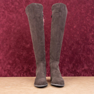 Blondo Women Valina Dark Brown Suede Waterproof Riding OTK Zip Boots sz 7