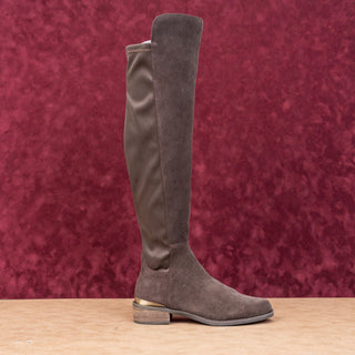 Blondo Women Valina Dark Brown Suede Waterproof Riding OTK Zip Boots sz 7