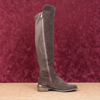 Blondo Women Valina Dark Brown Suede Waterproof Riding OTK Zip Boots sz 7