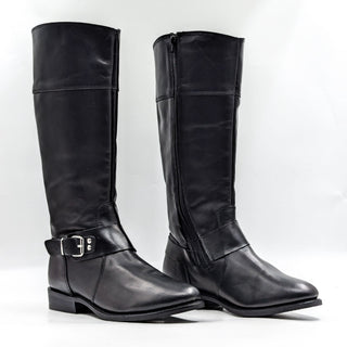 Dingo Women Suffol Black Leather Harness Moto Riding Boots size 8.5