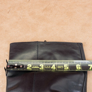 Rockport Women Vintage Retro 90s Black Leather Square Toe knee Boots sz 6