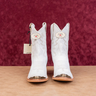Idyllwind Women Wheels White Leather Western Cowboy Party Ankle Boots sz 7