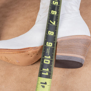 Idyllwind Women Wheels White Leather Western Cowboy Party Ankle Boots sz 7