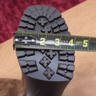 Steve Madden Wmn Deegan Brown Suede Platform Retro Fashion Knee Boots Sz 9.5