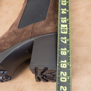 Steve Madden Wmn Deegan Brown Suede Platform Retro Fashion Knee Boots Sz 9.5