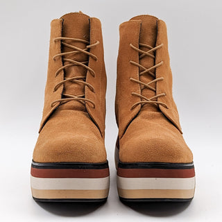 Paloma Barcelo Women Lionetta Boots Brown Suede Platform Size 6.5 EUR 37