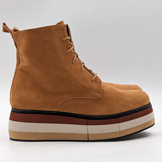 Paloma Barcelo Women Lionetta Boots Brown Suede Platform Size 6.5 EUR 37