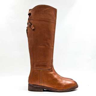 Free People Women  Cognac Leather Riding Equestrian Strap Boots 6.5US EUR 37.5