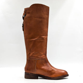 Free People Women  Cognac Leather Riding Equestrian Strap Boots 6.5US EUR 37.5