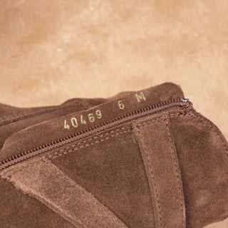 La Canadienne Women Sacton Brown Suede Zip Strap Waterproof Ankle Boots sz 6