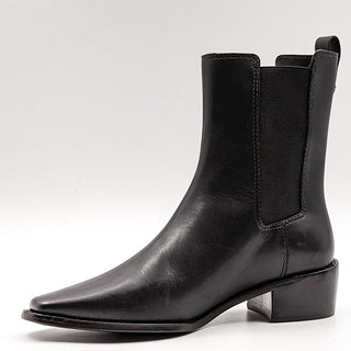 Tory Burch Women Classic Chelsea Elastic Panel Black Nappa Leather Boots sz 6