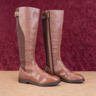 Cole Haan Women Idah Brown Leather Knee Boots sz 6.5