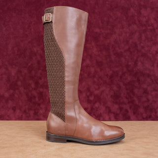 Cole Haan Women Idah Brown Leather Knee Boots sz 6.5
