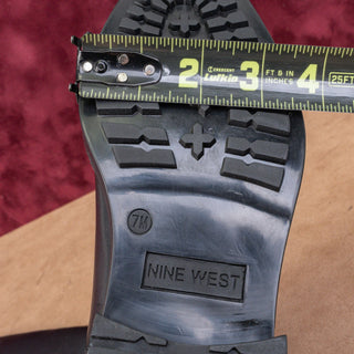 Nine West Women Cindy Black Vegan Leather Riding Equestrian Knee Boots sz 7