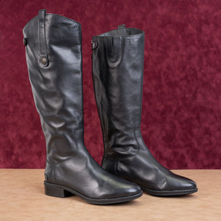 Sam Edelman Women Penny Riding Equestrian Tall Black Leather Boots size 8.5