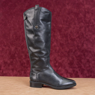 Sam Edelman Women Penny Riding Equestrian Tall Black Leather Boots size 8.5