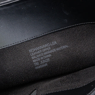 Steve Madden Women Nohanna Wide Calf Black Fashion Zip Leather Knee Boots Sz 7