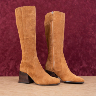 Blondo Women Tessa Tan Suede Waterproof Riding Knee High Boots sz 5.5