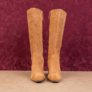 Blondo Women Tessa Tan Suede Waterproof Riding Knee High Boots sz 5.5