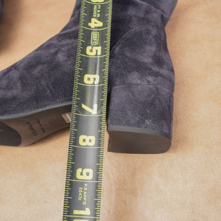 Aquatalia Women Reiss Dark Grey Fine Suede Dressy Zip Boots size 7
