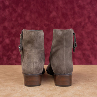Naturalizer Women Henry Brown Suede Zip Dress Office Ankle Boots Sz 8.5