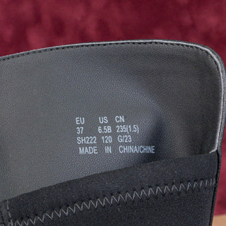 Stuart Weitzman Women Adrina Black Leather Stretch Lug OTK Fashion Boots sz 6.5