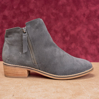 Blondo Women Grey Suede Waterproof Zip Classic Western Fashion Ankle Boots 8.5
