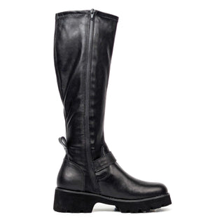 Blondo Women Vienna Black Leather Moto Biker Waterproof Knee High Boots size 9.5