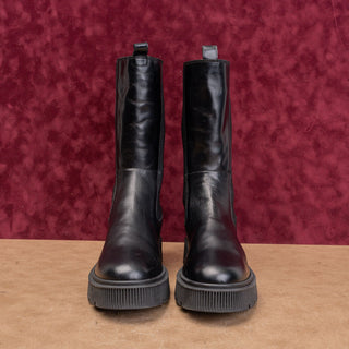 Kurt Geiger London Women Stint Black Leather Slip-on Chelsea Boots 10US EUR 40.5