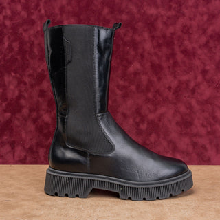 Kurt Geiger London Women Stint Black Leather Slip-on Chelsea Boots 10US EUR 40.5