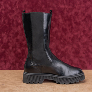 Kurt Geiger London Women Stint Black Leather Slip-on Chelsea Boots 10US EUR 40.5
