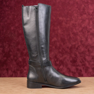 Chelsea Crew Women Ashton Black Leather Riding equestrian Knee Boots 9US EUR39