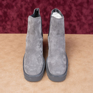 Pedro Garcia Women Zisca Fashion Grey Suede Chelsea Platform Boots 8US EUR 38.5