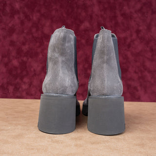 Pedro Garcia Women Zisca Fashion Grey Suede Chelsea Platform Boots 8US EUR 38.5