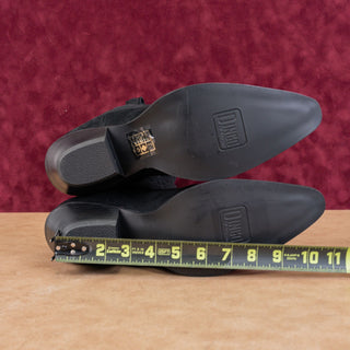 Dingo Women Out West Black Suede Slip-on Cowboy Western Knee Boots sz 9.5