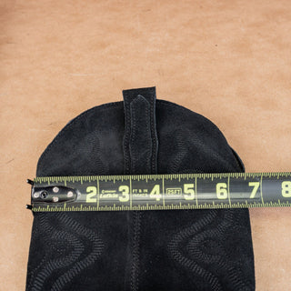 Dingo Women Out West Black Suede Slip-on Cowboy Western Knee Boots sz 9.5