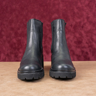 Sofft Women Jordie Black Leather Heel Waterproof Chelsea Ankle Boots sz 7.5