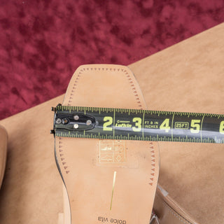 Dolce Vita Women Evi Tan Leather Moto Biker Metal Harness Boots sz 8.5