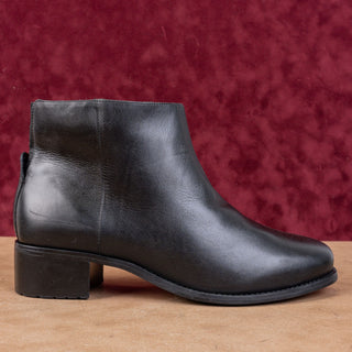 David Tate Women Lago Wide Width Black Leather Ankle Dress Boots Size 12